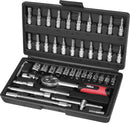 HILKA 46 pce 1/4" Dr Socket & Bit Set