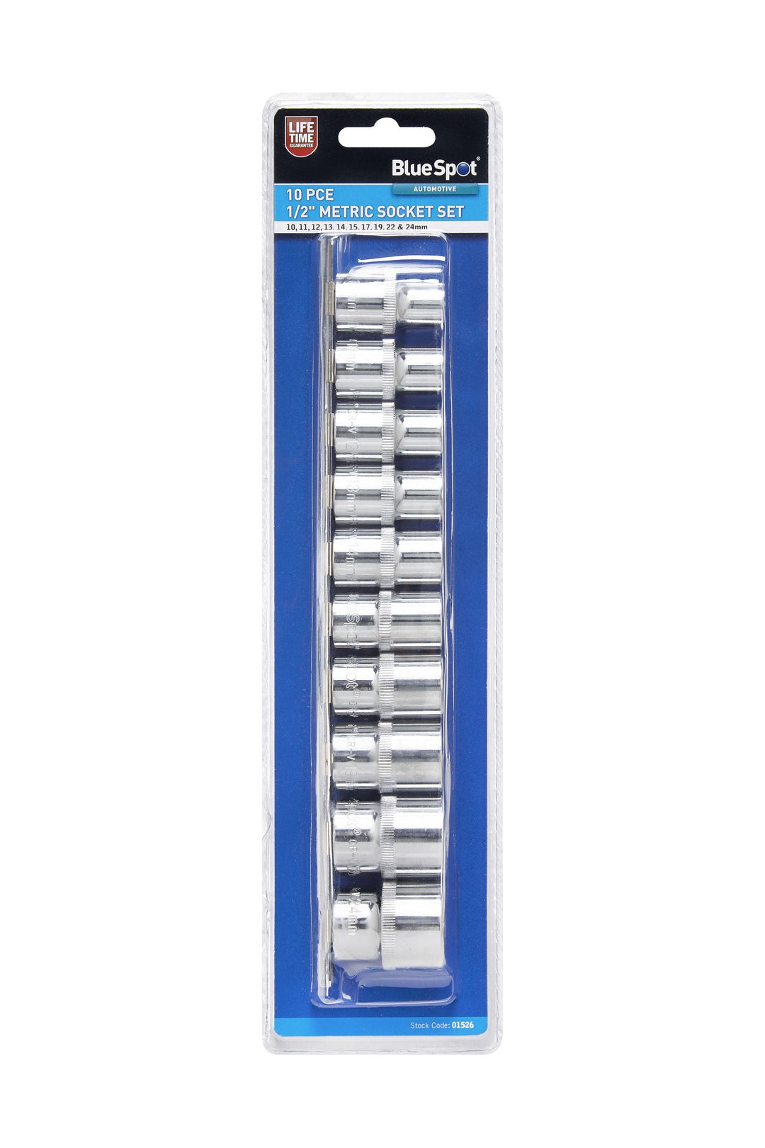 BLUE SPOT TOOLS 10 PCE 1/2" METRIC SOCKET SET (10-24MM) - Premium Automotive from BLUE SPOT - Just £17.95! Shop now at Bargain LAB