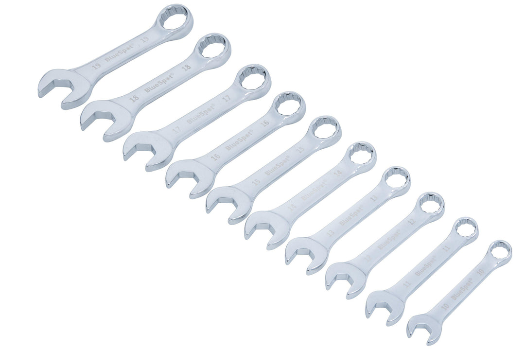 BLUE SPOT TOOLS 10 PCE METRIC STUBBY SPANNER SET (10-19MM) - Premium Automotive from BLUE SPOT - Just £13.49! Shop now at Bargain LAB