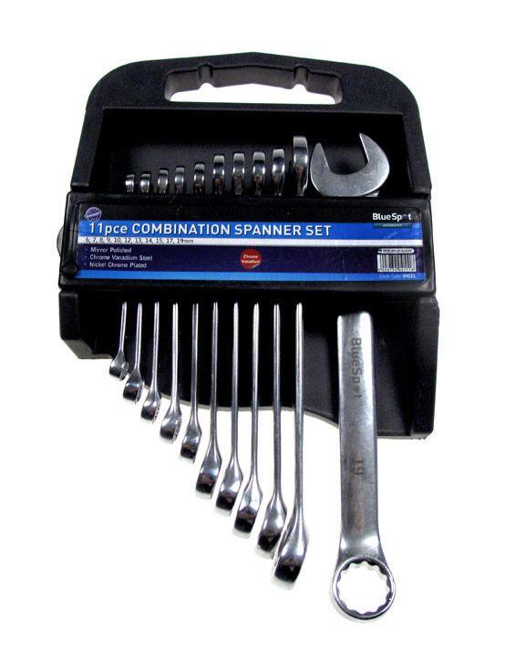 BLUE SPOT TOOLS 11 PCE METRIC COMBINATION SPANNER SET (6-19MM) - Premium Automotive from BLUE SPOT - Just £14.95! Shop now at Bargain LAB
