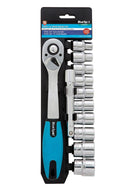 BLUE SPOT TOOLS 12 PCE 1/2" METRIC RATCHET & SOCKET SET (10-24MM) - Premium Automotive from BLUE SPOT - Just £31.95! Shop now at Bargain LAB