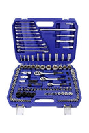 BLUE SPOT TOOLS 120 PCE 1/4", 3/8" & 1/2" METRIC & SAE SOCKET & SPANNER SET (1/4" 4-13MM) (3/8" 9-19MM) (1/2" 20-32MM) - Premium Automotive from BLUE SPOT - Just £131.95! Shop now at Bargain LAB