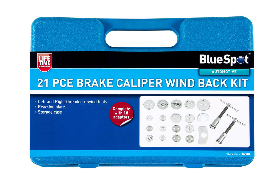BLUE SPOT TOOLS 21 PCE WIND BACK BRAKE CALIPER KIT - Premium Automotive from BLUE SPOT - Just £29.49! Shop now at Bargain LAB