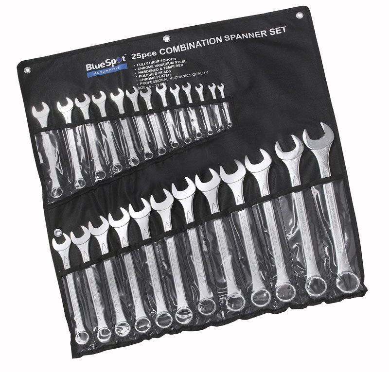 BLUE SPOT TOOLS 25 PCE METRIC COMBINATION SPANNER SET (6-32MM) - Premium Automotive from BLUE SPOT - Just £39.99! Shop now at Bargain LAB