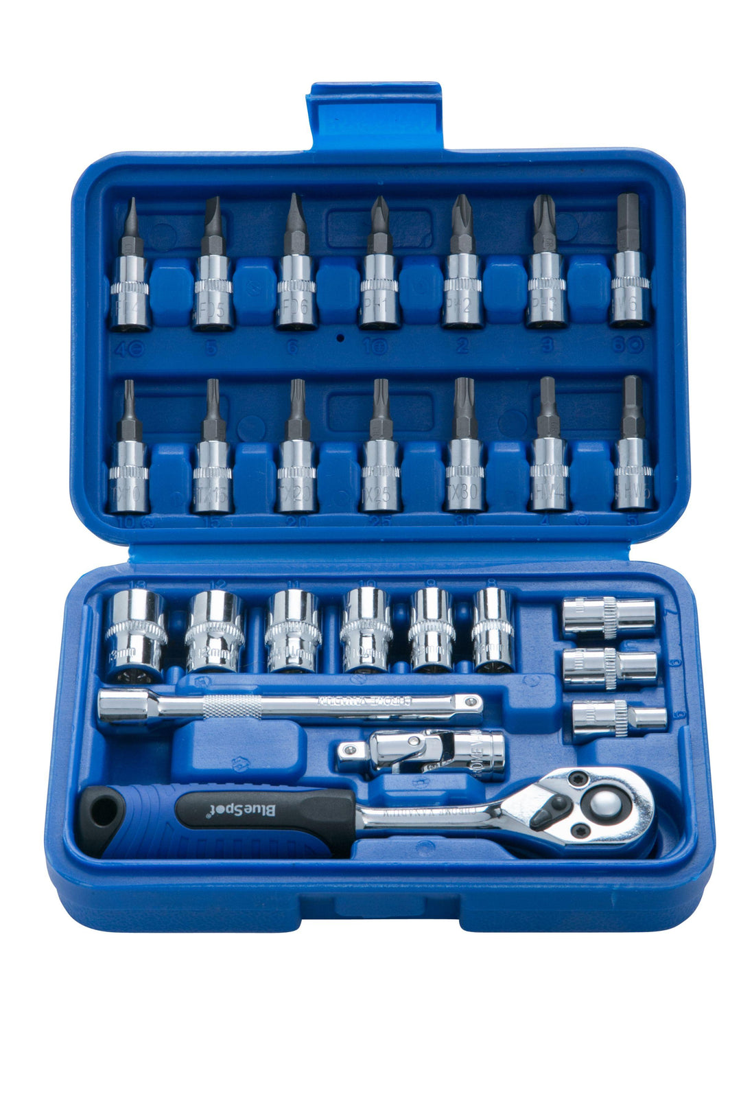 BLUE SPOT TOOLS 26 PCE 1/4" METRIC SOCKET SET (5-13MM) - Premium Automotive from BLUE SPOT - Just £21.49! Shop now at Bargain LAB
