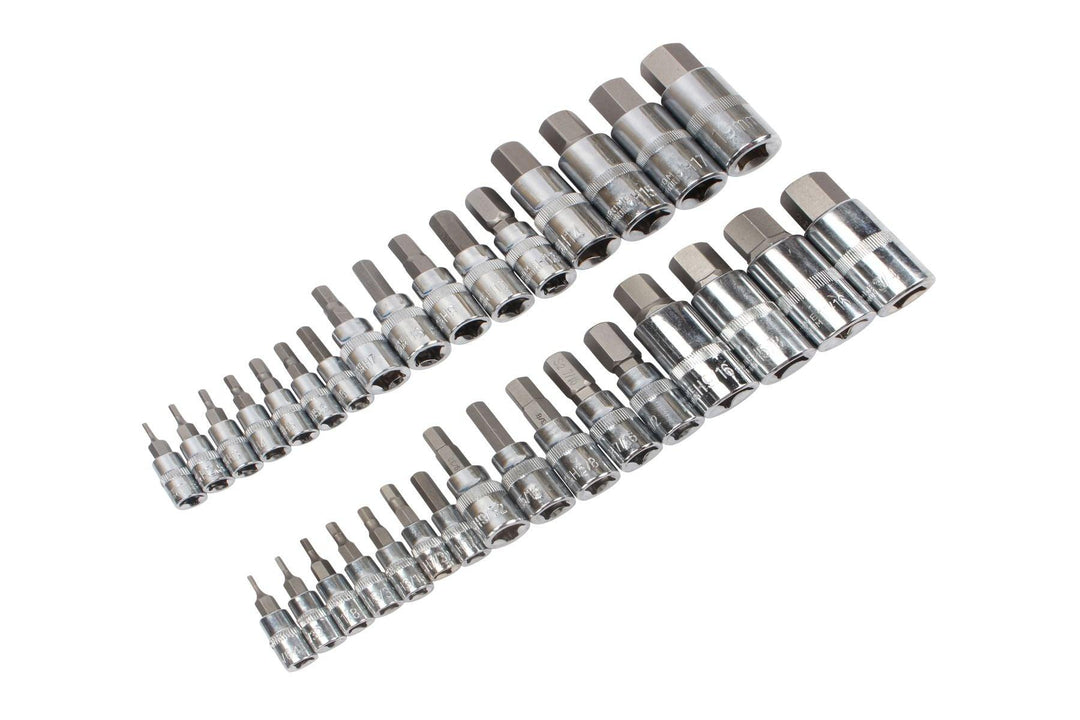 BLUE SPOT TOOLS 32 PCE 1/4" 3/8" & 1/2" HEX BIT SOCKET SET (2-19MM) (1/4"-9/16") - Premium Automotive from BLUE SPOT - Just £36.99! Shop now at Bargain LAB