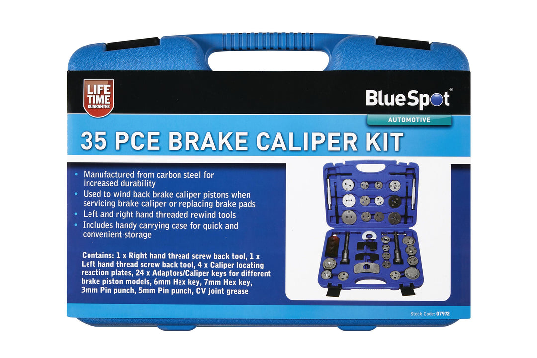 BLUE SPOT TOOLS 35 PCE BRAKE CALIPER KIT - Premium Automotive from BLUE SPOT - Just £54.99! Shop now at Bargain LAB