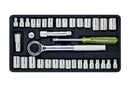 BLUE SPOT TOOLS 40 PCE 1/4" & 3/8" SOCKET SET (4-13MM) (5/32"-3/8") - Premium Automotive from BLUE SPOT - Just £11.49! Shop now at Bargain LAB