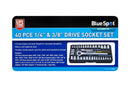 BLUE SPOT TOOLS 40 PCE 1/4" & 3/8" SOCKET SET (4-13MM) (5/32"-3/8") - Premium Automotive from BLUE SPOT - Just £11.49! Shop now at Bargain LAB