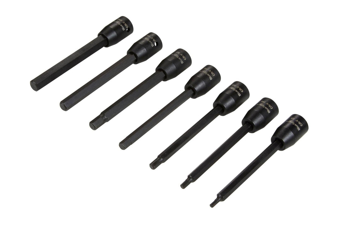 BLUE SPOT TOOLS 7 PCE EXTRA LONG 3/8" IMPACT HEX BIT SOCKETS - Premium Automotive from BLUE SPOT - Just £12.99! Shop now at Bargain LAB