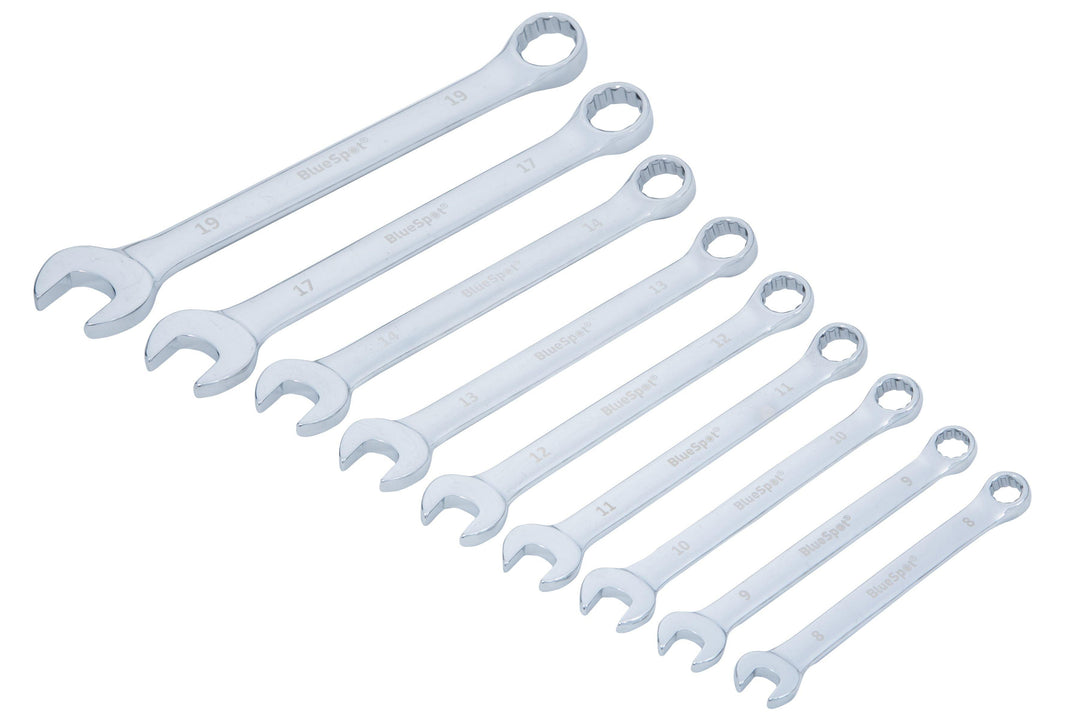 BLUE SPOT TOOLS 9 PCE METRIC COMBINATION SPANNER SET (8-19MM) - Premium Automotive from BLUE SPOT - Just £14.99! Shop now at Bargain LAB