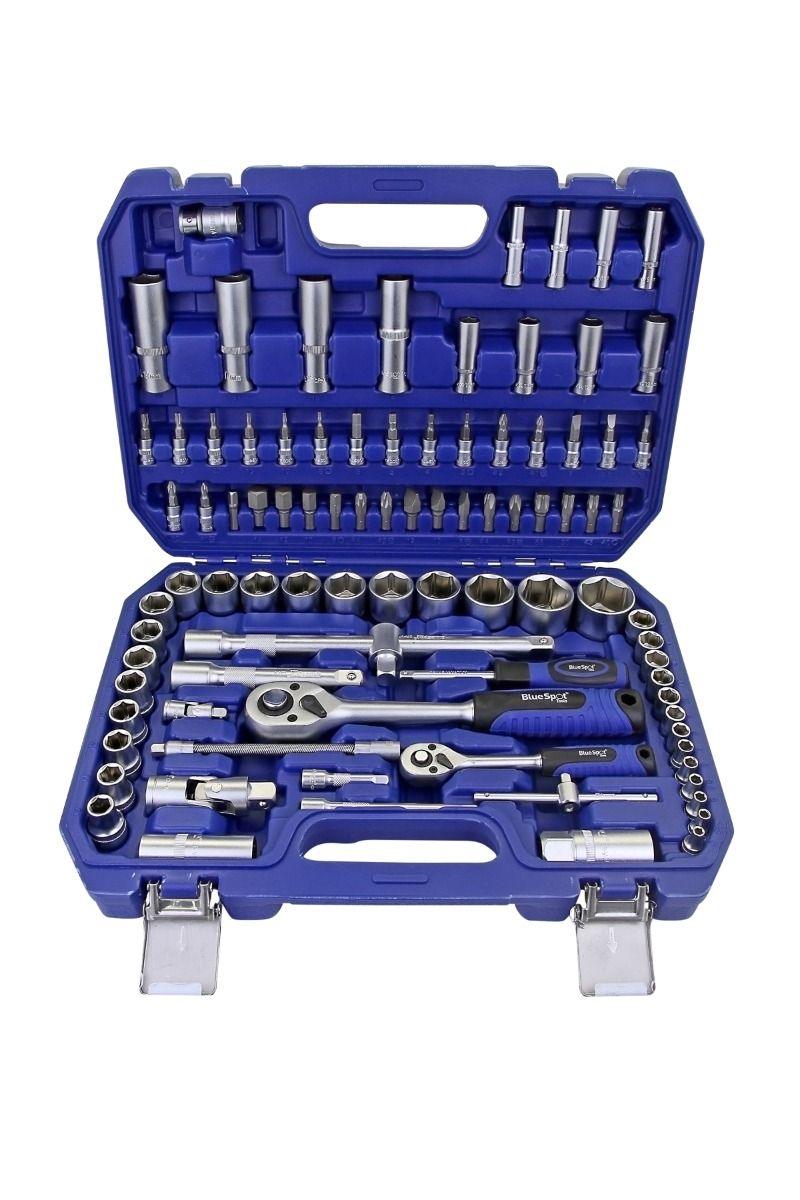 BLUE SPOT TOOLS 94 PCE 1/4" & 1/2" METRIC SOCKET SET (1/4" 4-14MM) (1/2" 10-32MM) - Premium Automotive from BLUE SPOT - Just £96.99! Shop now at Bargain LAB