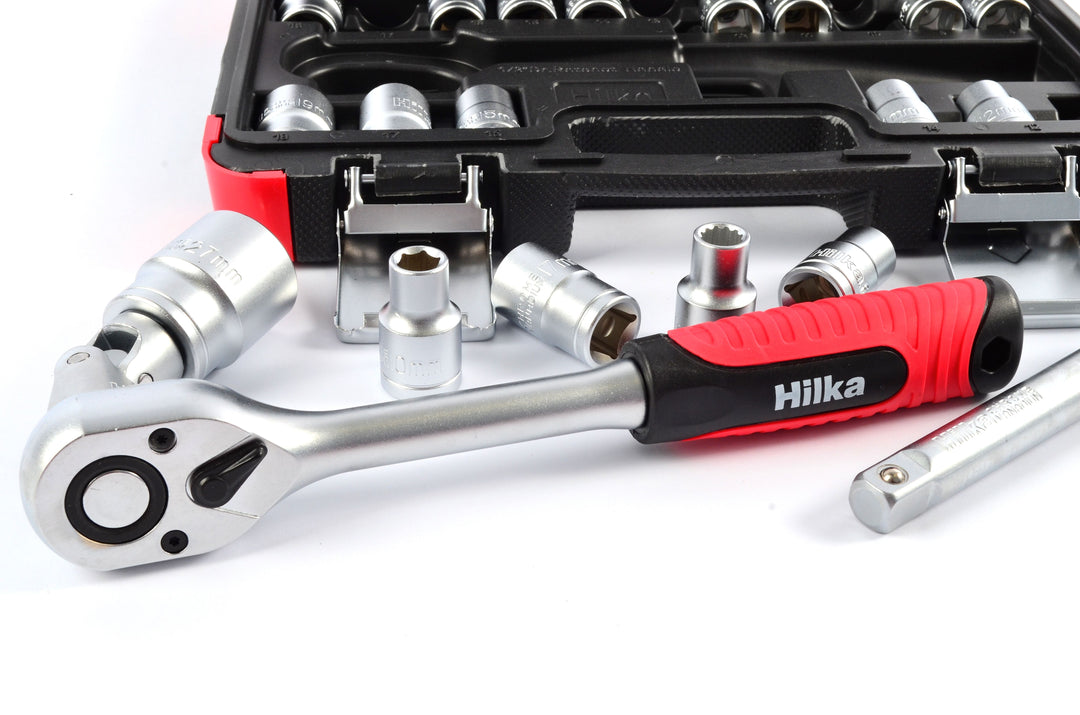 HILKA 32 pce 1/2" Drive Socket Set Metric