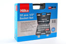 HILKA 32 pce 1/2" Drive Socket Set Metric