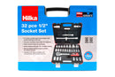 HILKA 32 pce 1/2" Drive Socket Set Metric