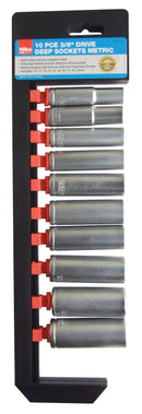 HILKA 10 pce 3/8" Drive Deep Sockets Metric