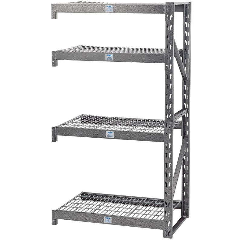 DRAPER Expert Heavy Duty Steel 4 Shelving Extension Unit, 1040 x 610 x 1830mm