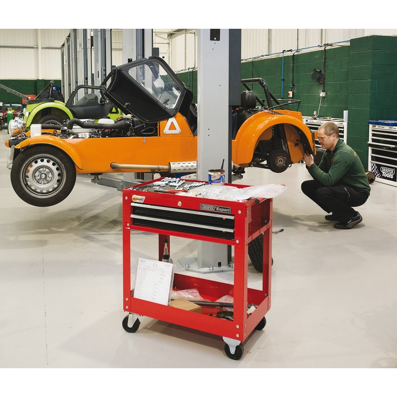 DRAPER Expert 2 Tier Tool Trolley with Two Drawers