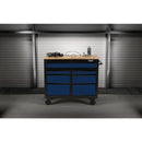DRAPER | BUNKER® 7 Drawer Workbench Roller Tool Cabinet, 41", Blue