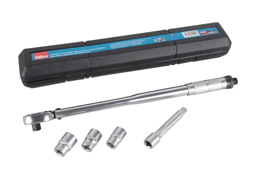 HILKA 1/2” Drive 14-203Nm Micrometer Torque Wrench