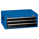 DRAPER Intermediate Tool Chest, 3 Drawer, 26", Blue
