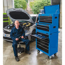 DRAPER Intermediate Tool Chest, 3 Drawer, 26", Blue