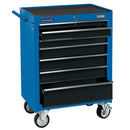 DRAPER Roller Tool Cabinet, 7 Drawer, 26", Blue