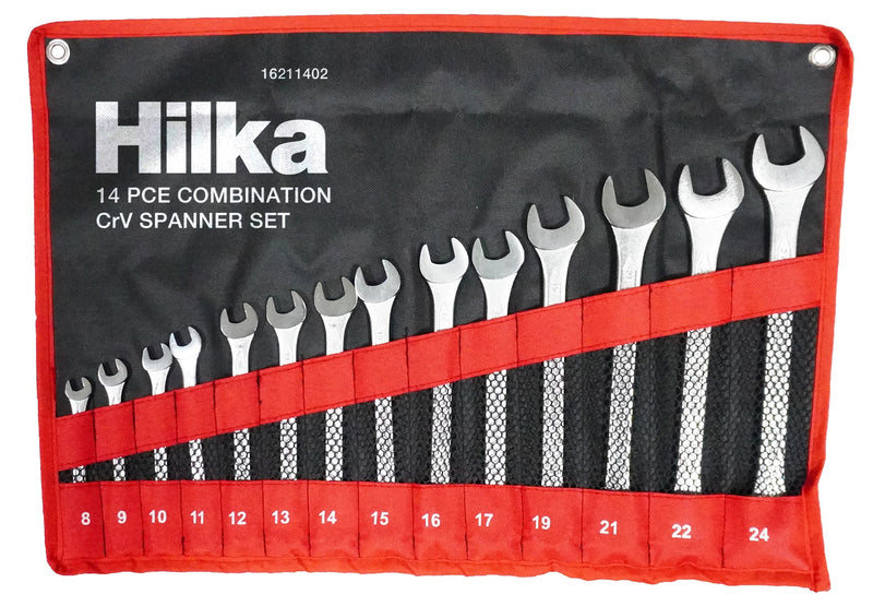 HILKA 14 pce Combination Spanner Set in Pouch Metric