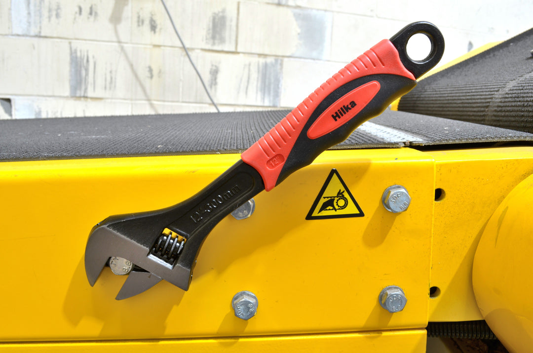 HILKA 12" (300mm) Soft Grip Wide Jaw (40mm) Adjustable Wrench