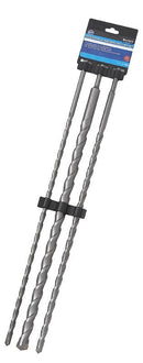 BLUE SPOT TOOLS 3 PCE 600MM SDS PLUS DRILL BIT SET (12, 16, 24MM)