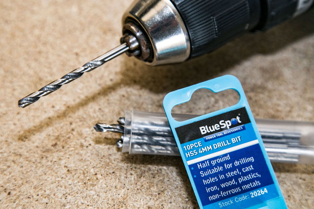 BLUE SPOT TOOLS 10 PCE 4MM HSS DRILL SET