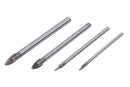 BLUE SPOT TOOLS 4 PCE TILE AND GLASS DRILL SET (3 - 8MM)