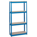 DRAPER Steel Shelving Unit, 4 Shelves, L760 x W300 x H1520mm