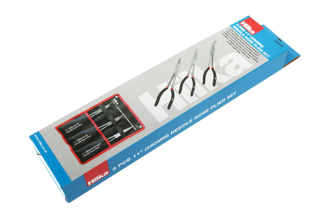 HILKA 3 pce 11" (280mm) Needle Nose Plier Set
