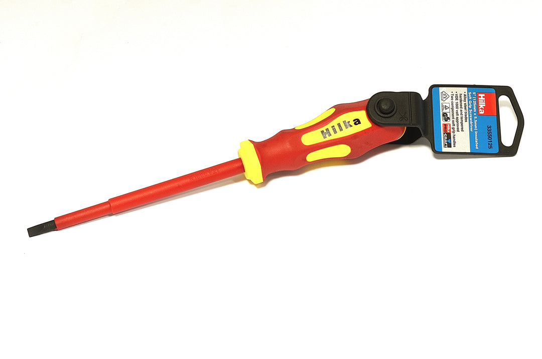 HILKA 125mm x 5.5mm VDE Screwdriver Insulated