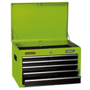 DRAPER Tool Chest, 5 Drawer, 26", Green