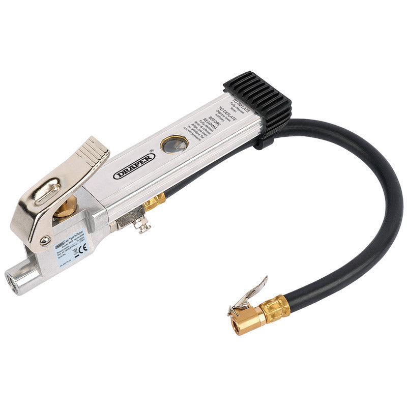 DRAPER Air Line Inflator with Open Ended Clip On Connector