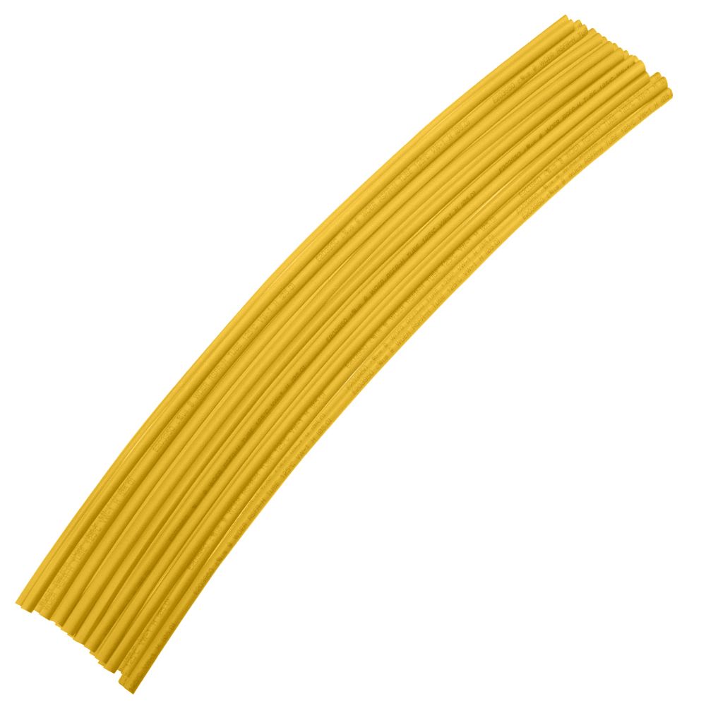BLUE SPOT TOOLS 10 PCE 300MM (12") 1/4" YELLOW HEAT SHRINK TUBING