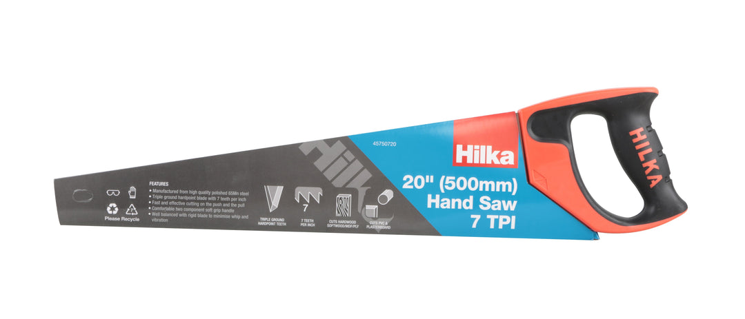 HILKA 20" (500mm) Handsaw 7TPI