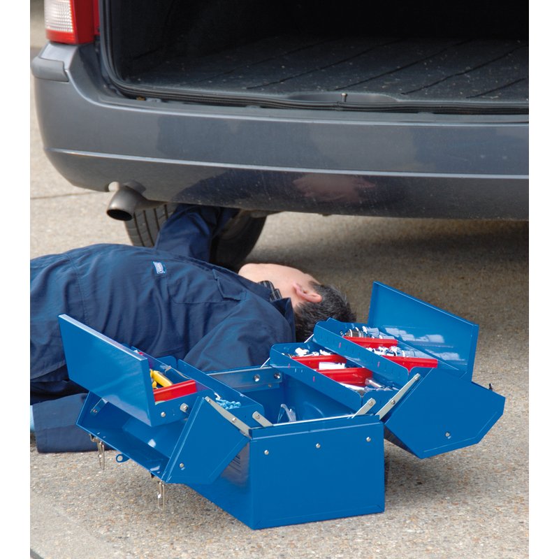 DRAPER Barn Type Tool Box with 4 Cantilever Trays, 460mm
