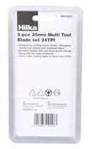 HILKA 5 pce 35mm Multi Tool Blade Set 24TPI