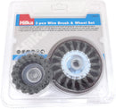 HILKA 3 pce Wire Brush & Wheel Set for Angle Grinders