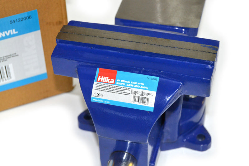 HILKA 6" Bench Vice with Swivel Base and Anvil