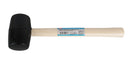 HILKA 16oz Black Rubber Mallet Wooden Shaft