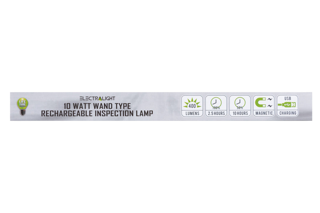ELECTRALIGHT 10 WATT WAND TYPE RECHARGEABLE INSPECTION LAMP (400 LUMENS)