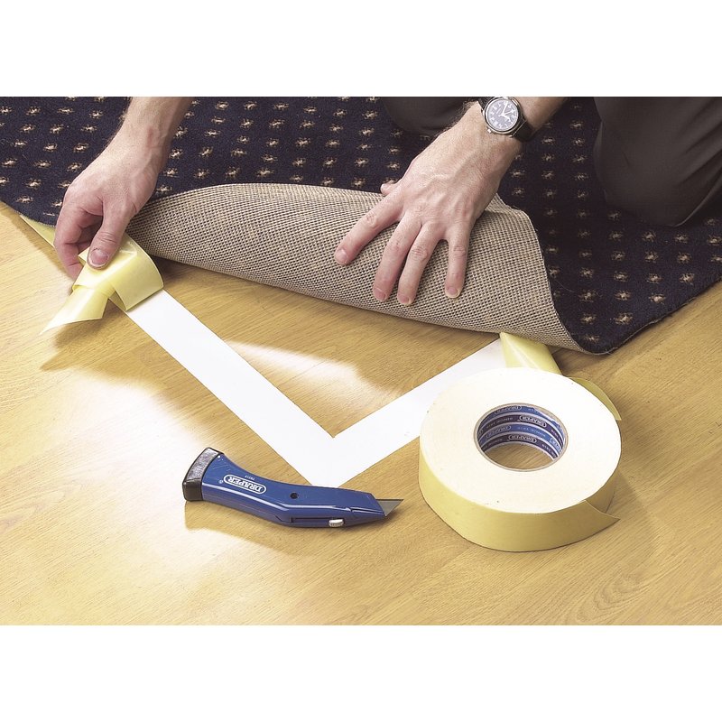 DRAPER Heavy Duty Double Sided Tape, 50m x 50mm