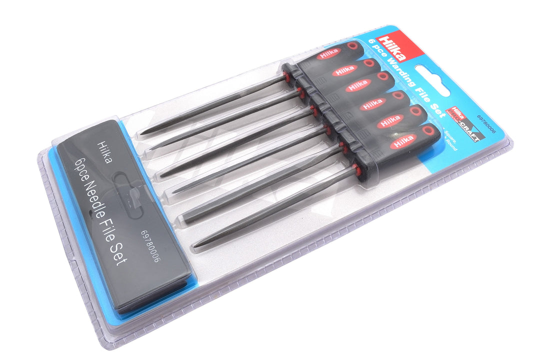 HILKA 6 pce Warding File Set Soft Grip