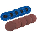 DRAPER Aluminium Oxide Sanding Discs, 75mm, 240 Grit (Pack of 10)