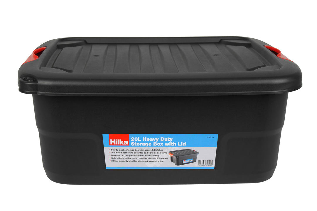 HILKA 20L Heavy Duty Storage Box with Lid