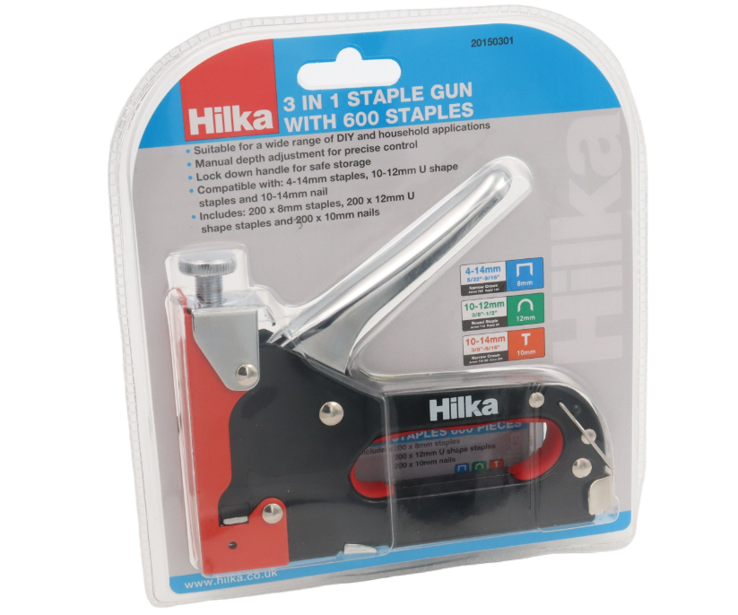 HILKA 3 in 1 Staple Gun with 600 Staples